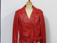 ladies 124 red soft nappa leather