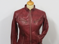 ladies mb128 burgundy soft nappa leather