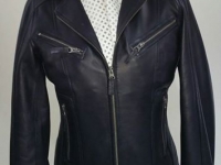 Ladies zip up biker style "992" with detachable fur