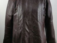 Ladies hooded zip up jacket, the dood is detachable, top quality nappa leather.
