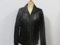 Ladies open collar zip up jacket