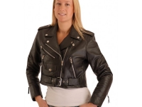 Ladies cropped biker