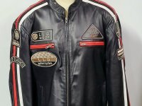 Gents black retro biker style