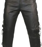 biker leather trousers lace sided