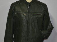 Gents, zip up jacket top quality nappa leather available to order in dark-olive