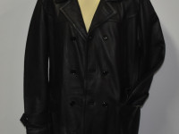 Gents-double-brested-threequarter length in top quality hide.